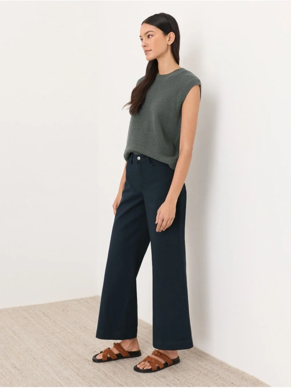 Pact Wide Leg Pants in Navy - Picture 5 of 6